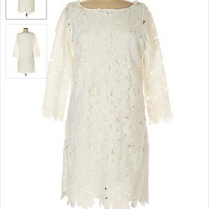 Felicity & coco white floral shift dress